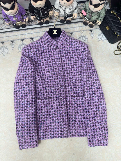 Taro purple retro Chanel style jacket