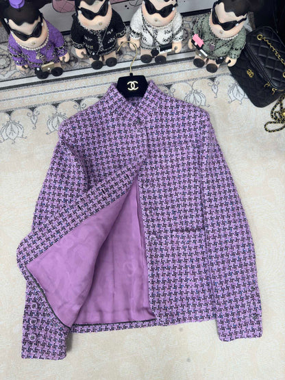 Taro purple retro Chanel style jacket