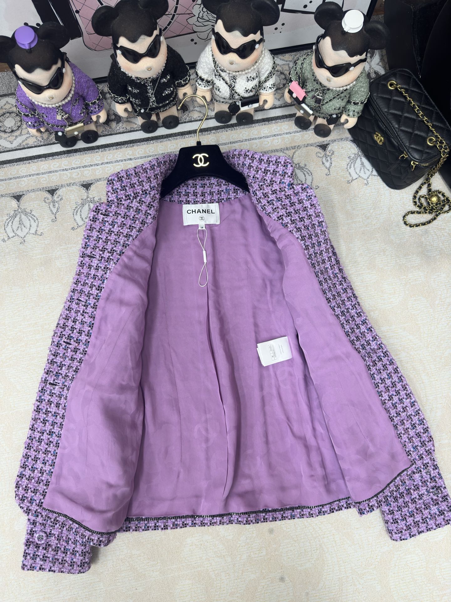 Taro purple retro Chanel style jacket