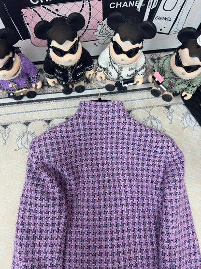 Taro purple retro Chanel style jacket