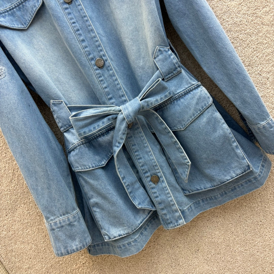 New arrival lace patchwork denim jacket