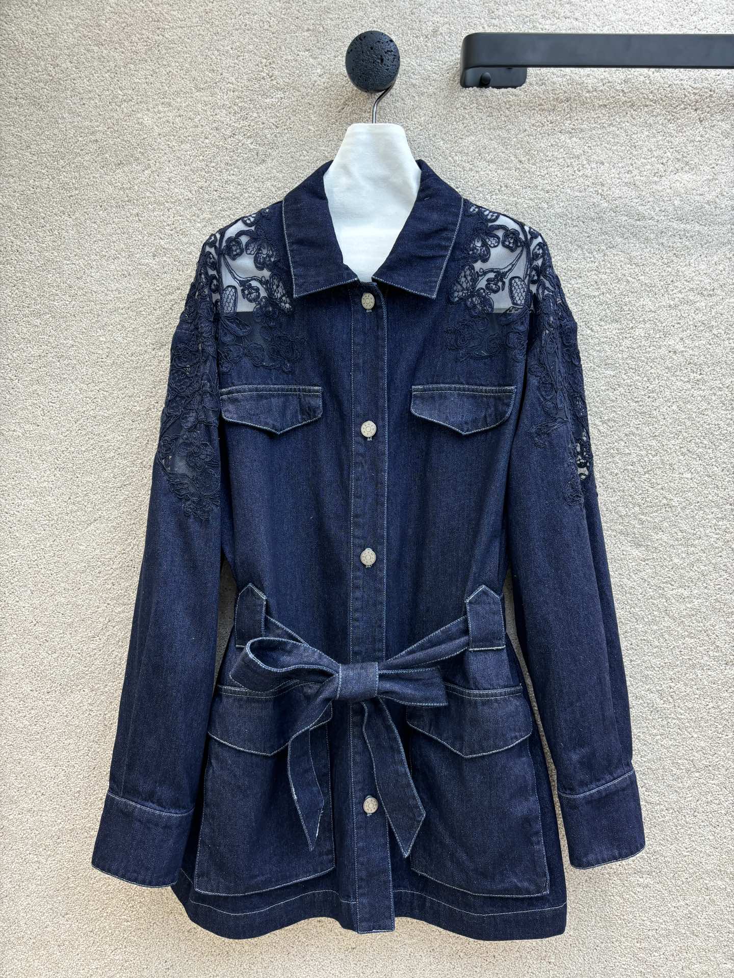 New arrival lace patchwork denim jacket