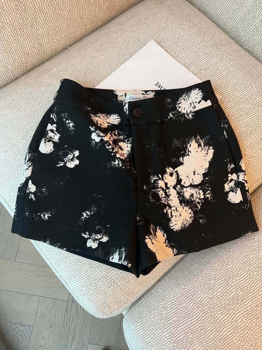 Ink-splash print shorts