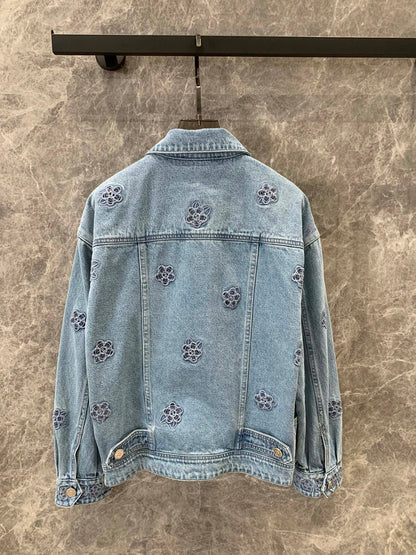 Embroidered denim jacket