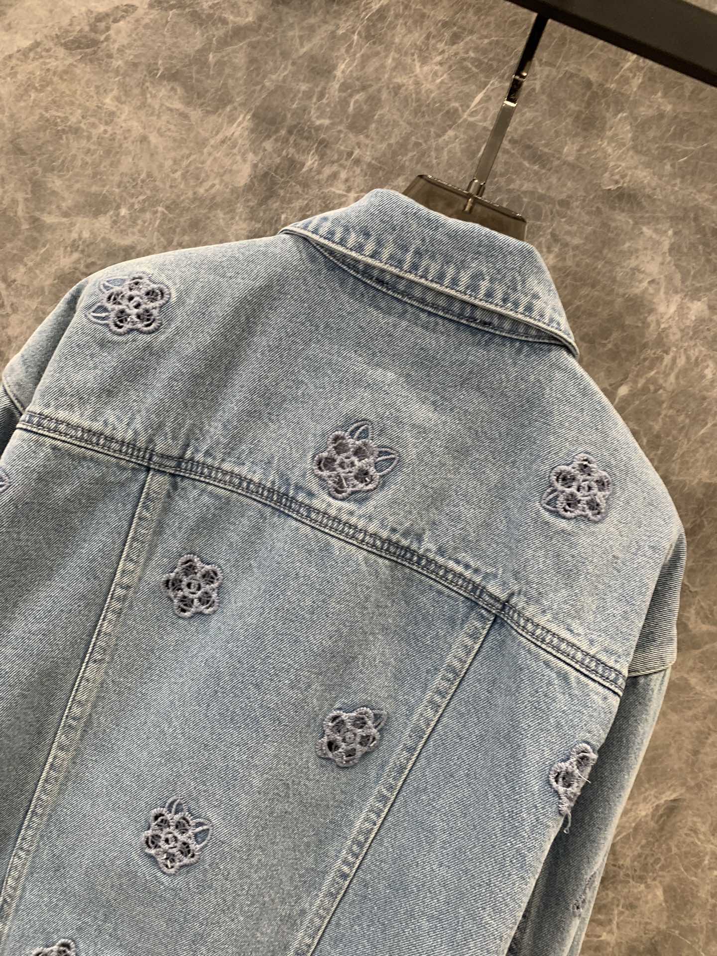 Embroidered denim jacket