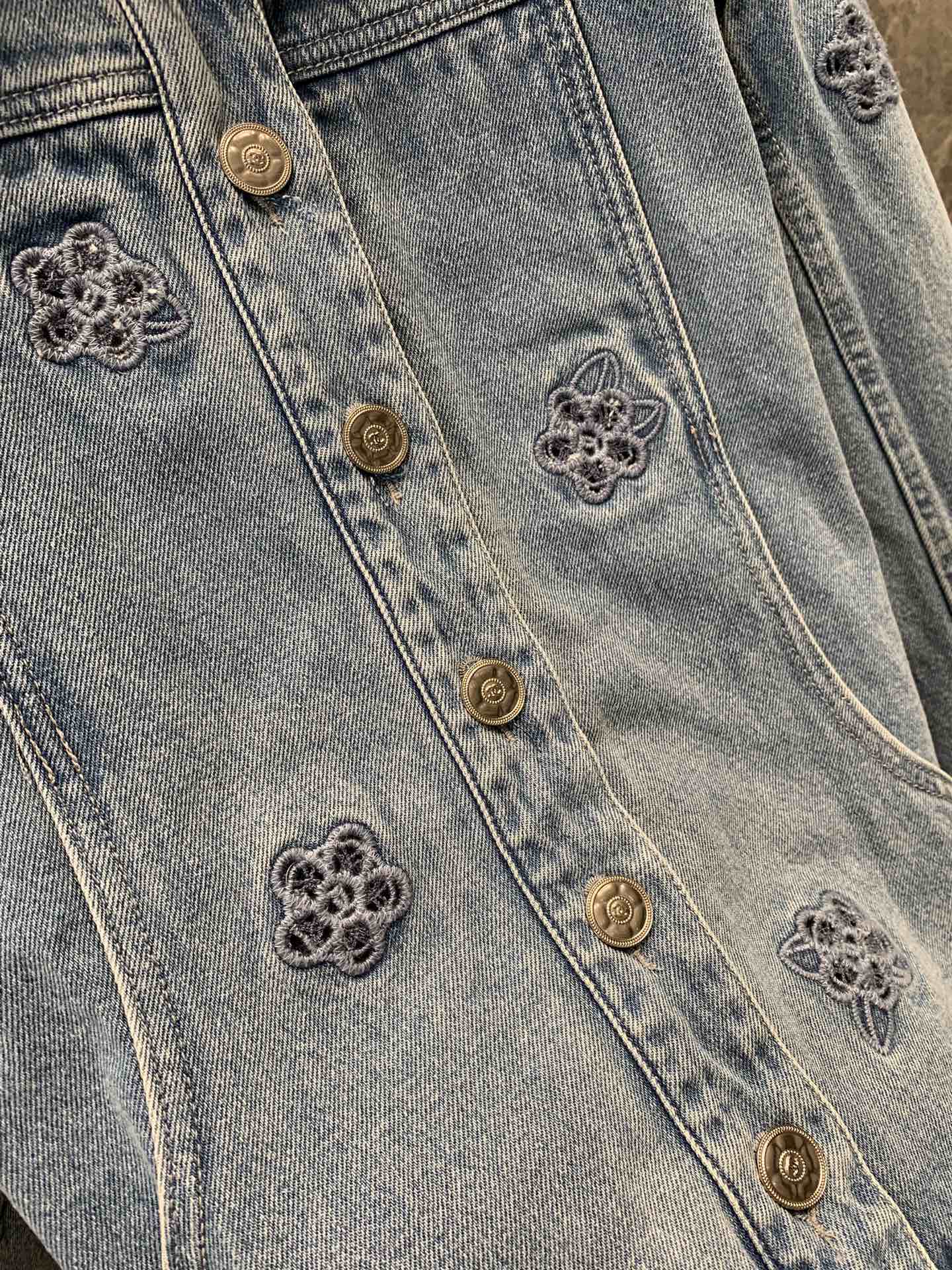 Embroidered denim jacket