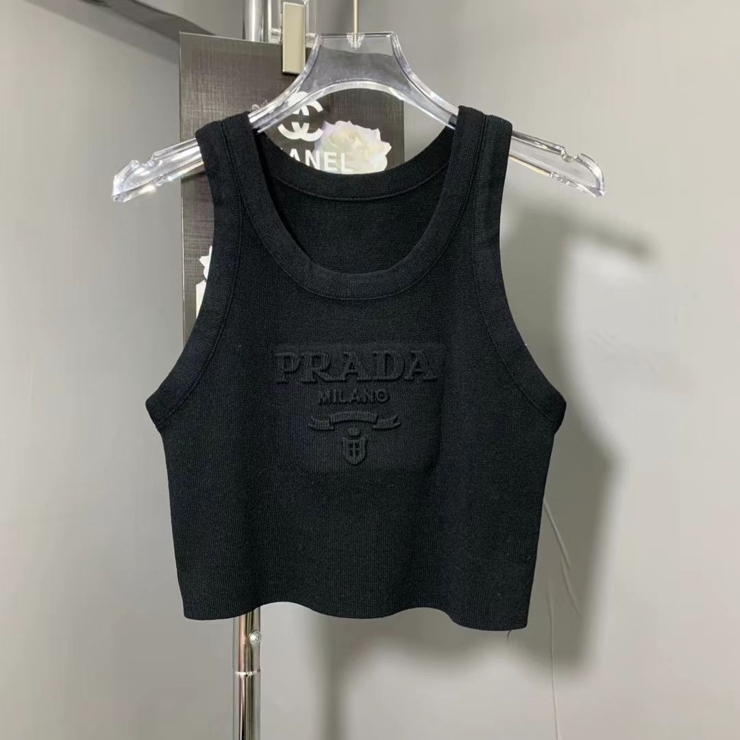 Embossed three-dimensional letter logo vest