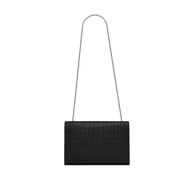 Large Kate Bag In Black Crocodile L (24×14.5×5.5cm)