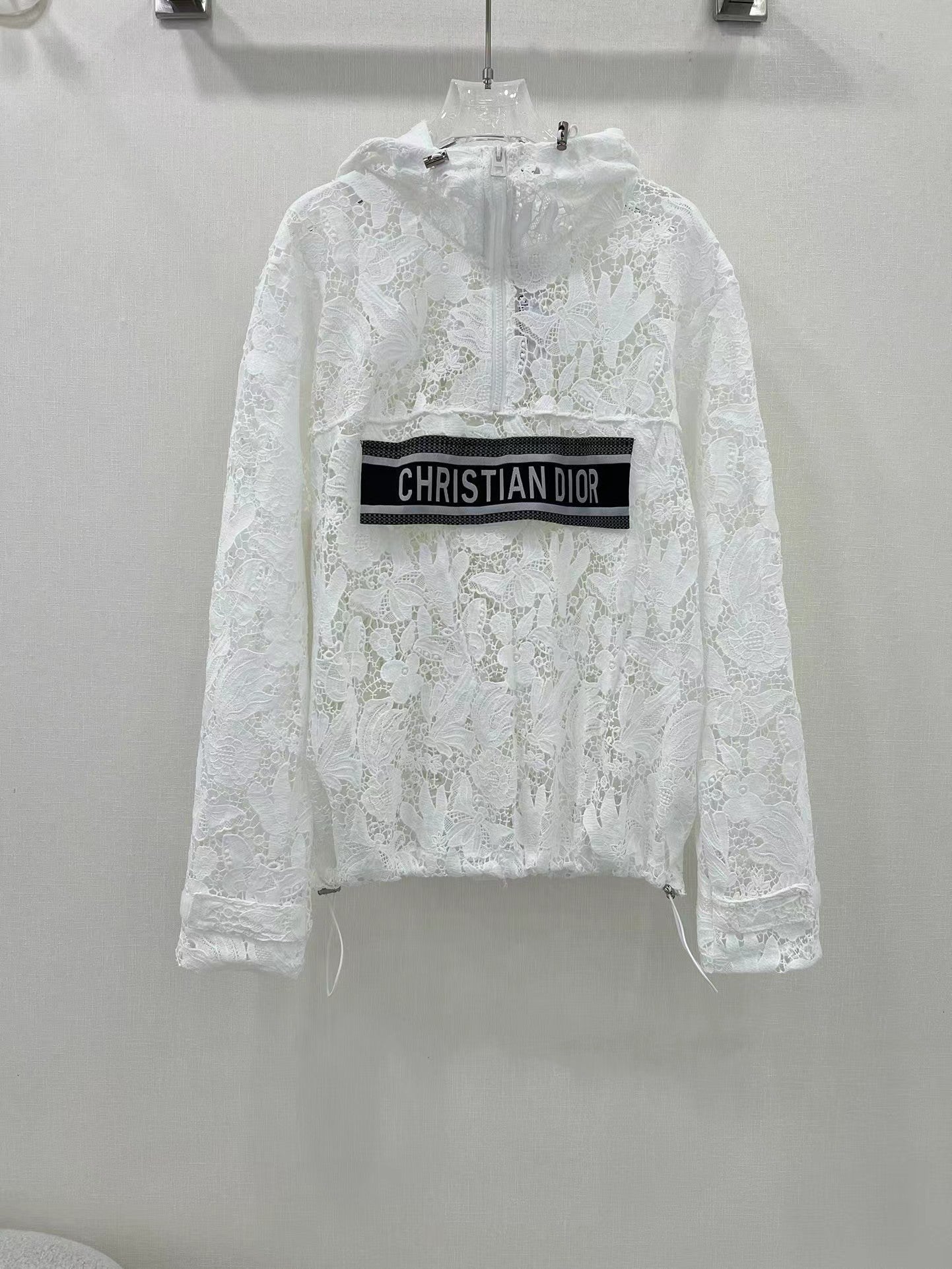 Lace hooded jacket