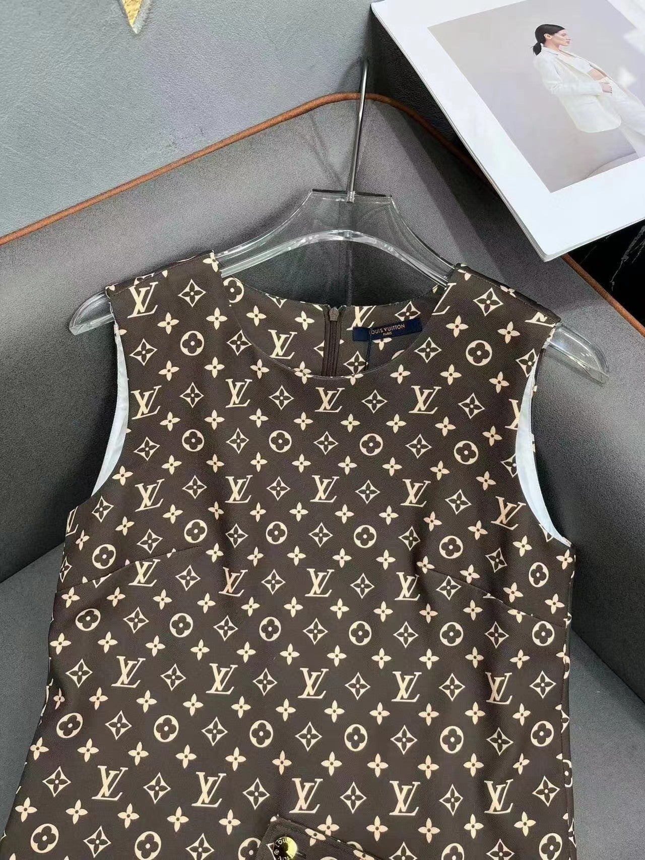 New logo print all over dress