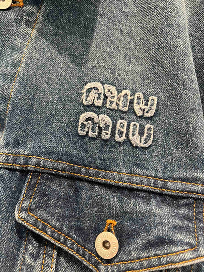 raw edge denim jacket