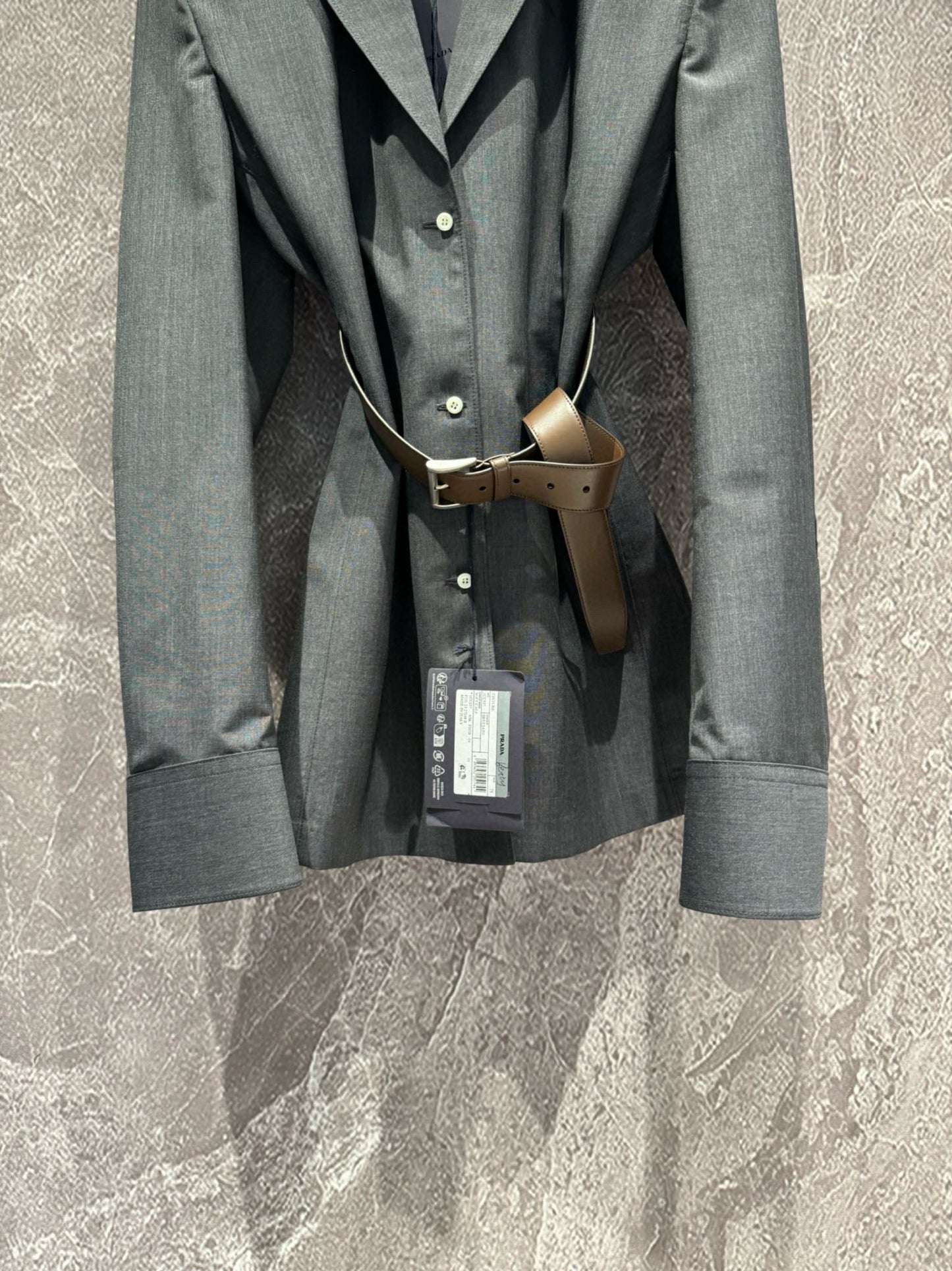 Premium gray worsted wool suit