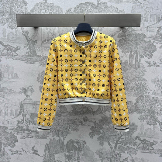 all over printed old flower jacket