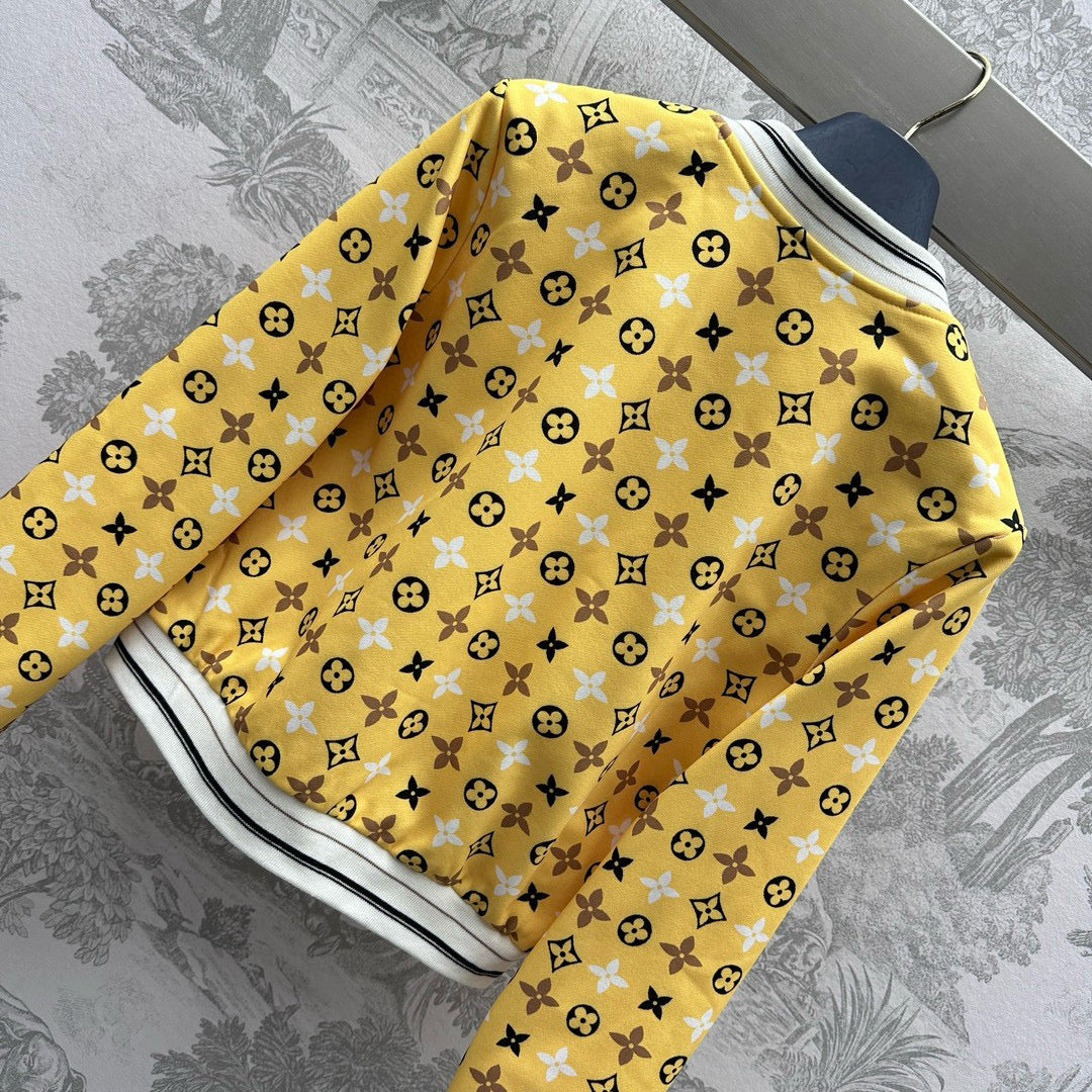 all over printed old flower jacket