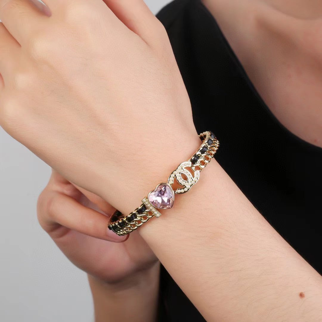 CC new semi-closed hollow diamond bracelet