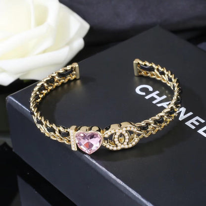 CC new semi-closed hollow diamond bracelet