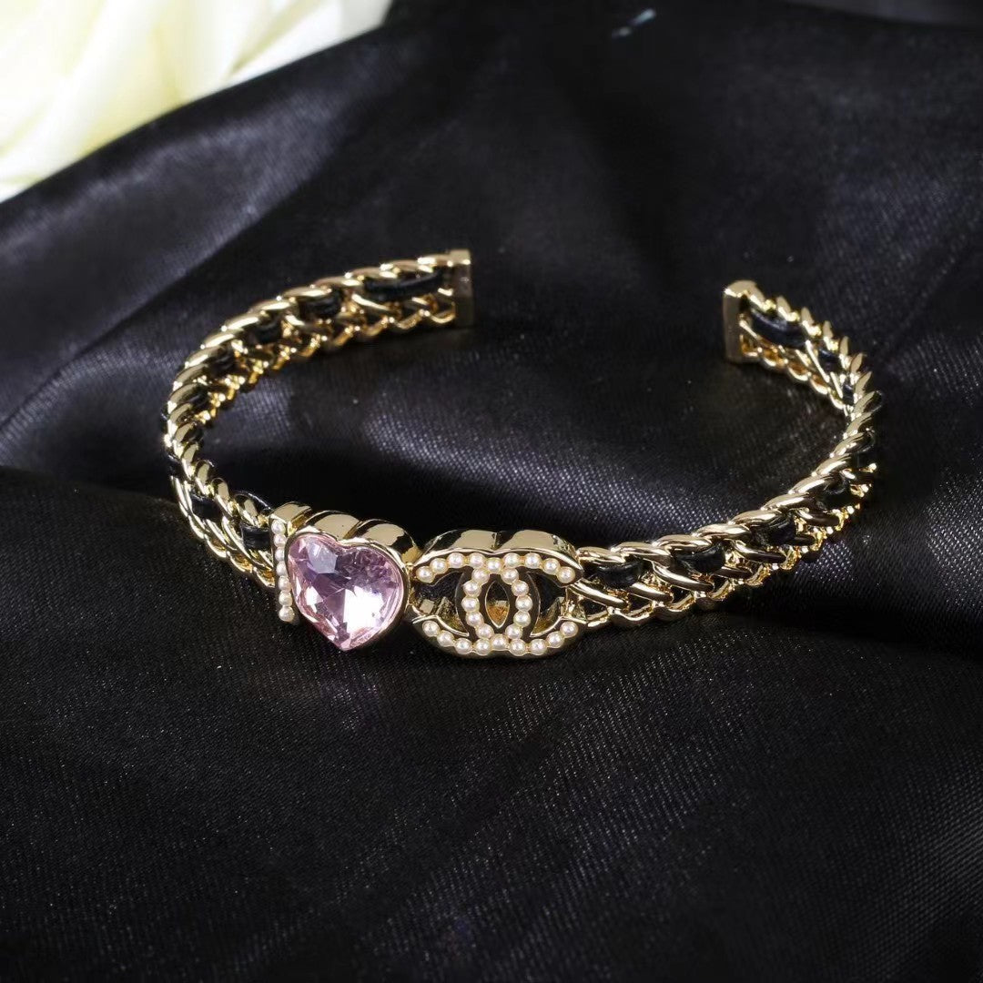 CC new semi-closed hollow diamond bracelet