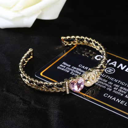 CC new semi-closed hollow diamond bracelet