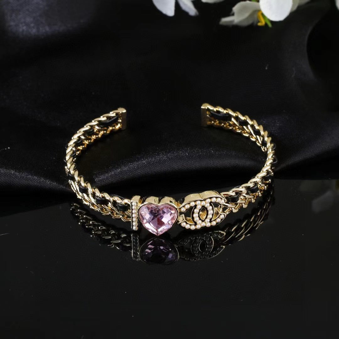 CC new semi-closed hollow diamond bracelet