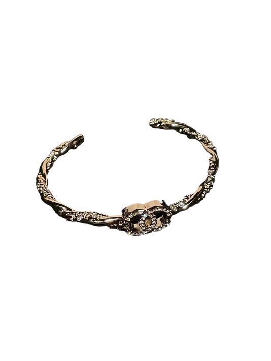 CC new semi-closed thin diamond bracelet