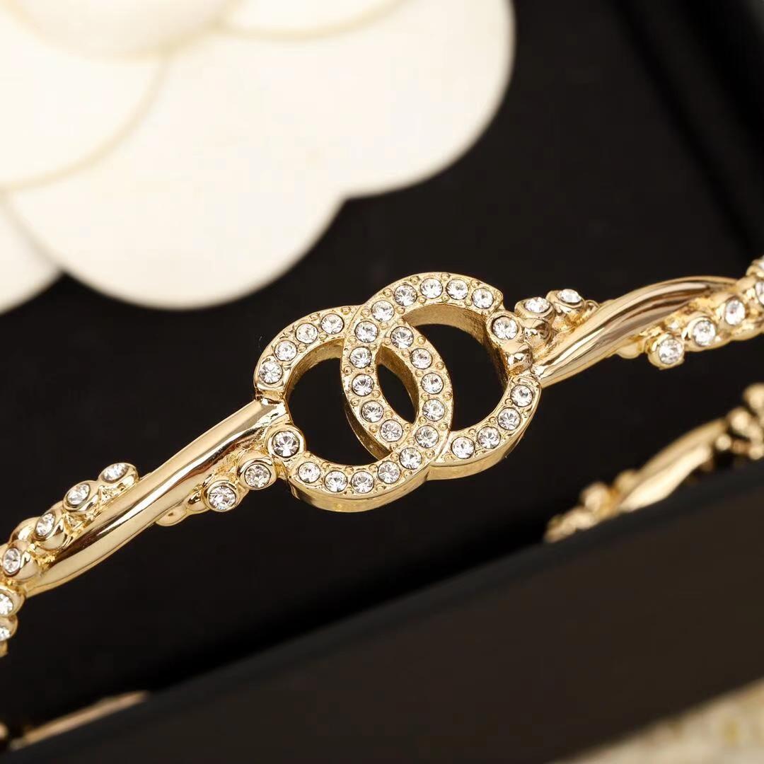 CC new semi-closed thin diamond bracelet