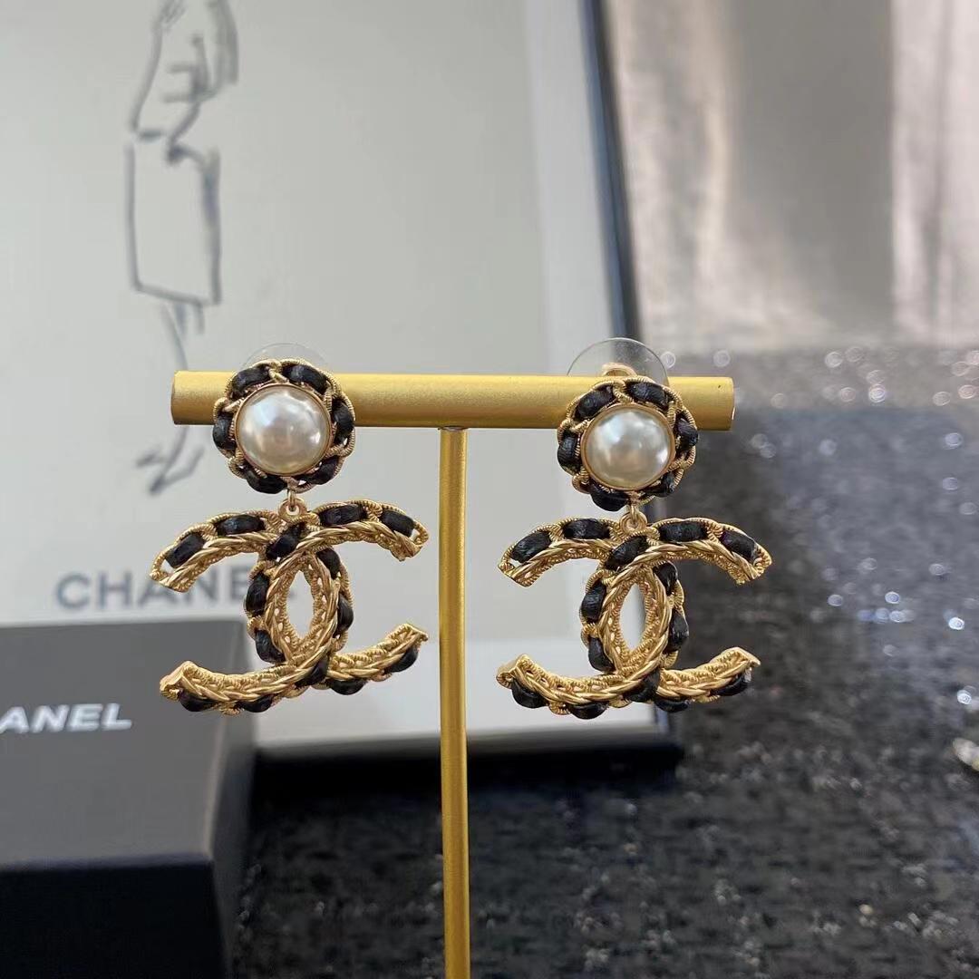 CC new pearl pendant earrings