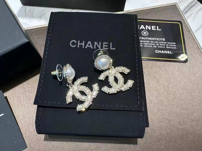 CC new pearl diamond earrings