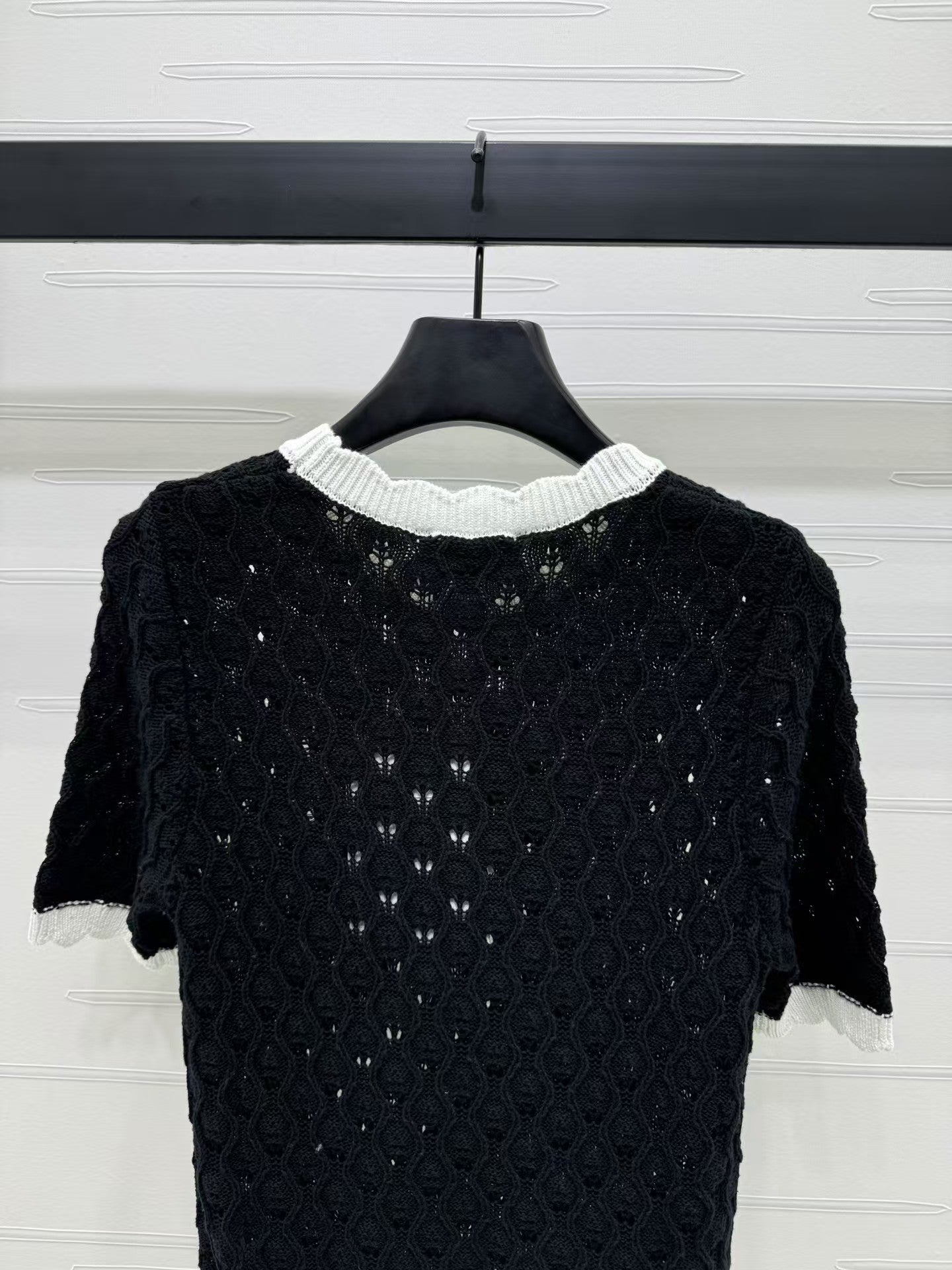 2024 Fashionable Knitted Hollow T-Shirt