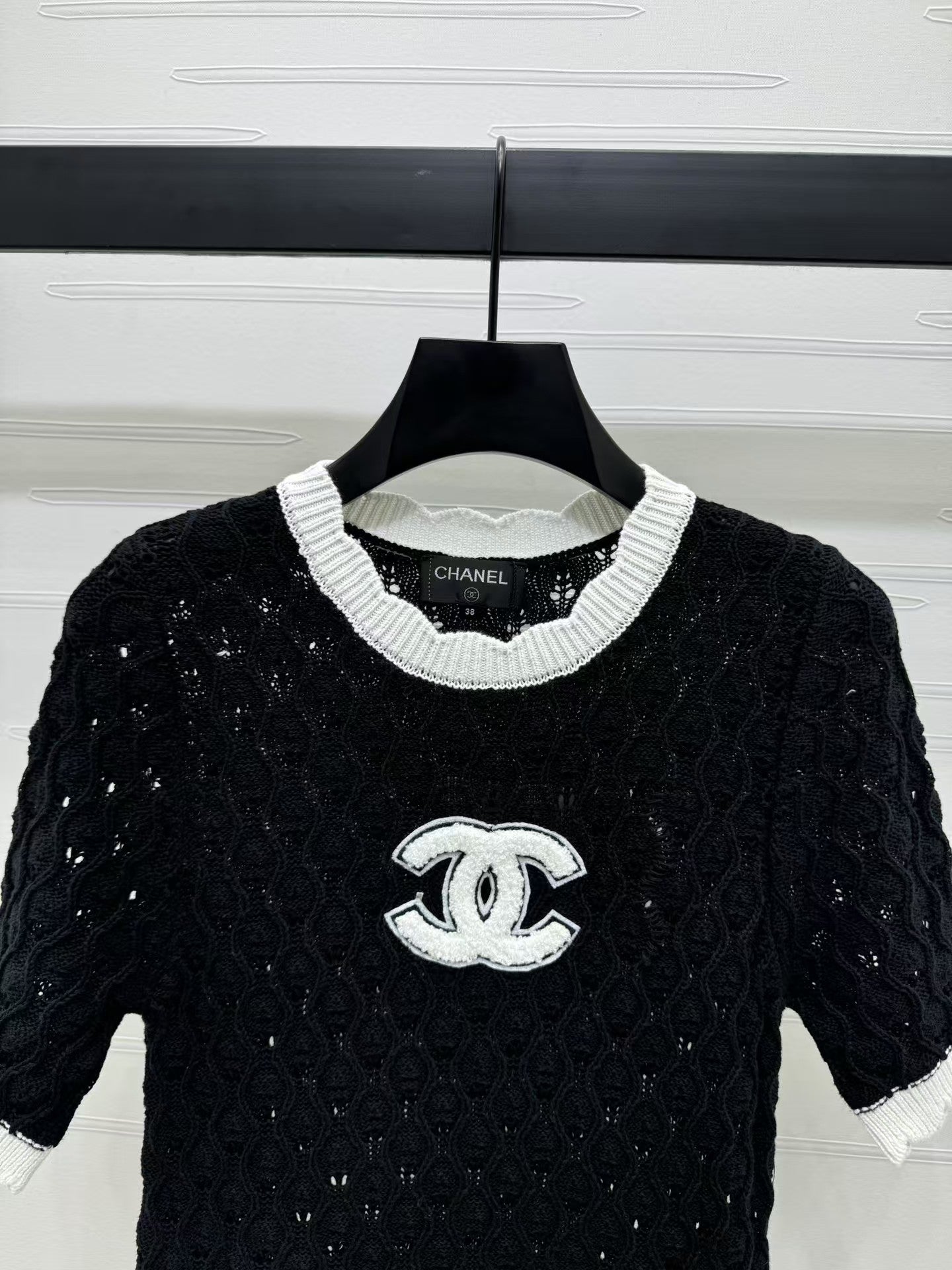 2024 Fashionable Knitted Hollow T-Shirt