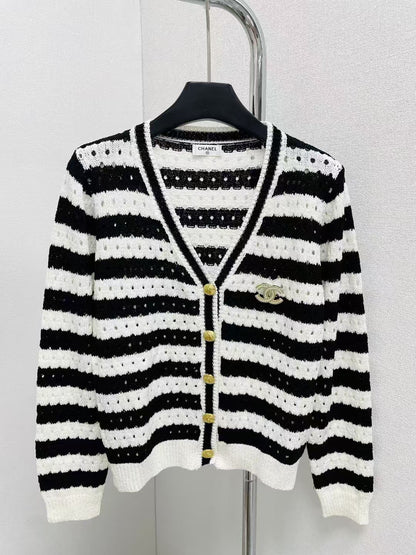 CC new contrast striped sweater