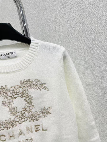 CC new logo embroidered knitted long sleeves