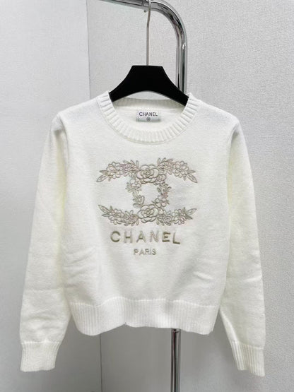 CC new logo embroidered knitted long sleeves