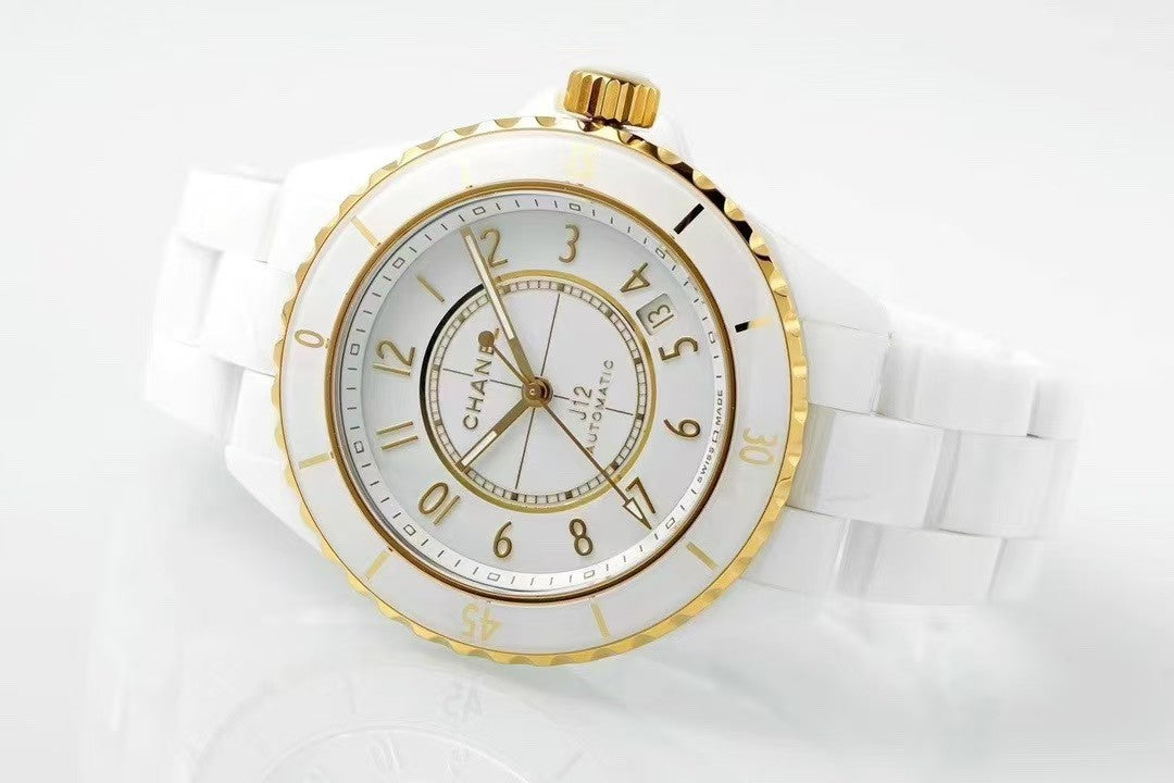 CC New White Ceramic Yellow 18K Gold Watch（12.1mechanical movement）