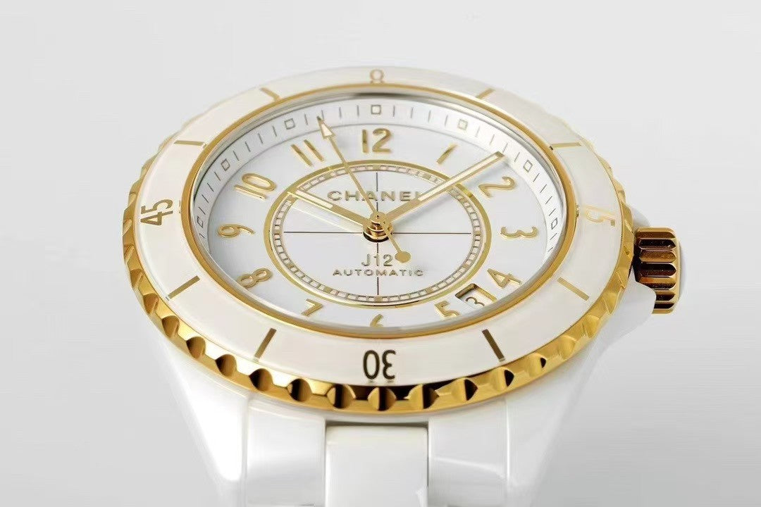 CC New White Ceramic Yellow 18K Gold Watch（12.1mechanical movement）