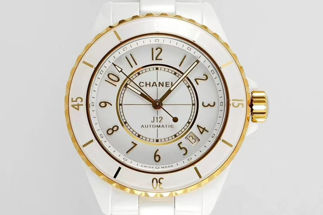 CC New White Ceramic Yellow 18K Gold Watch（12.1mechanical movement）