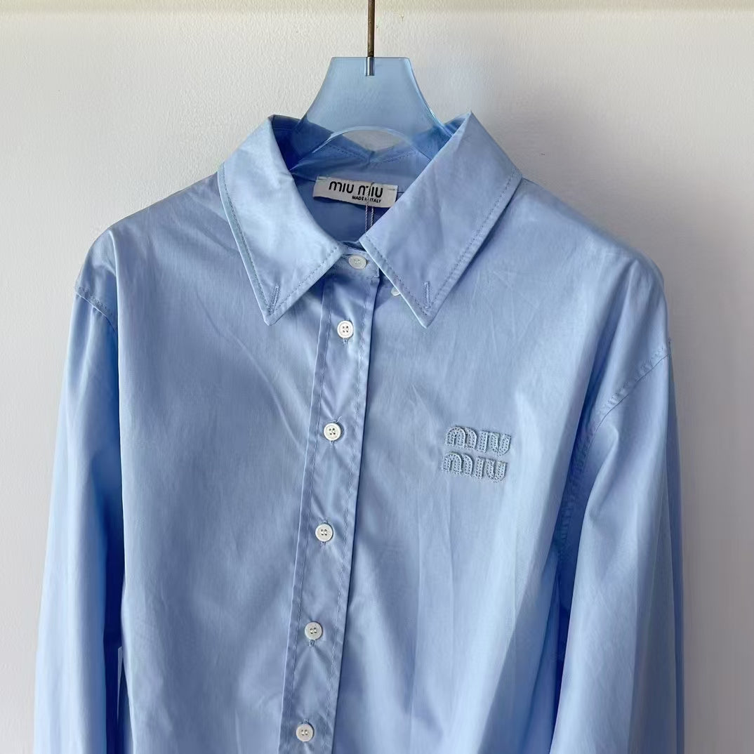 MM new solid color all-match logo shirt