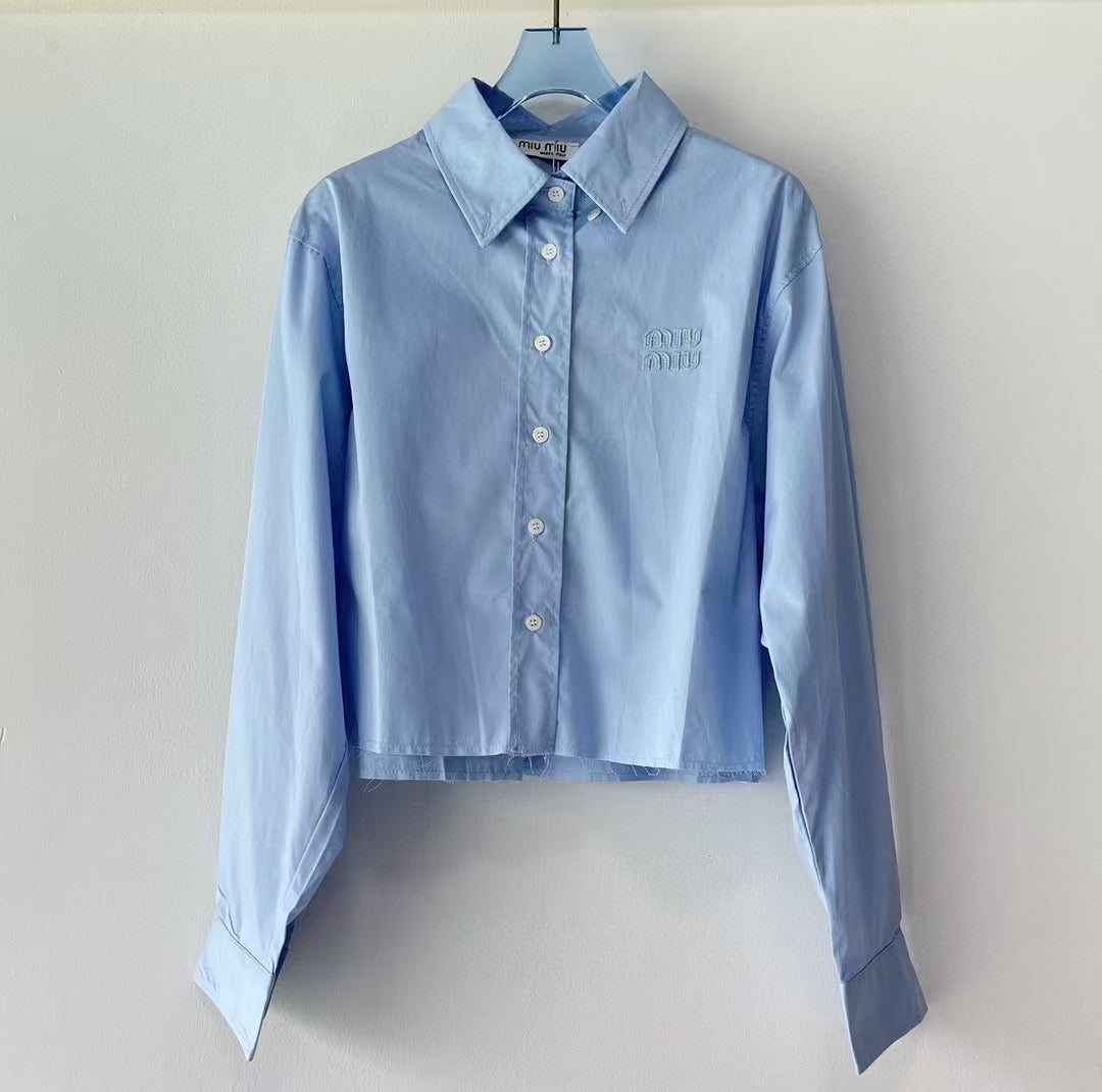 MM new solid color all-match logo shirt