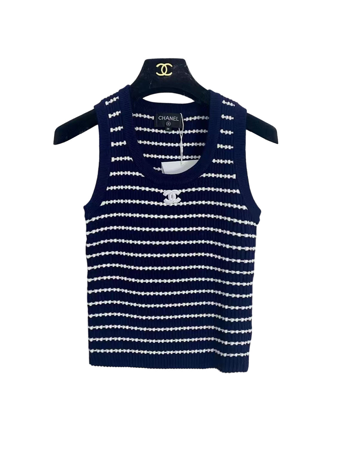 CC new striped logo knitted vest