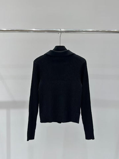 CC new collar logo knitted long sleeves