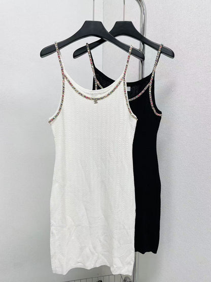 CC new color woven suspender dress