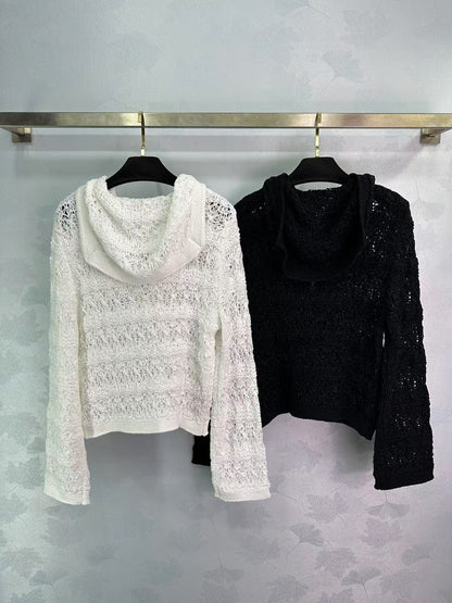 CC new hollow woven knitted long sleeves