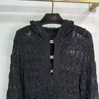 CC new hollow woven knitted long sleeves