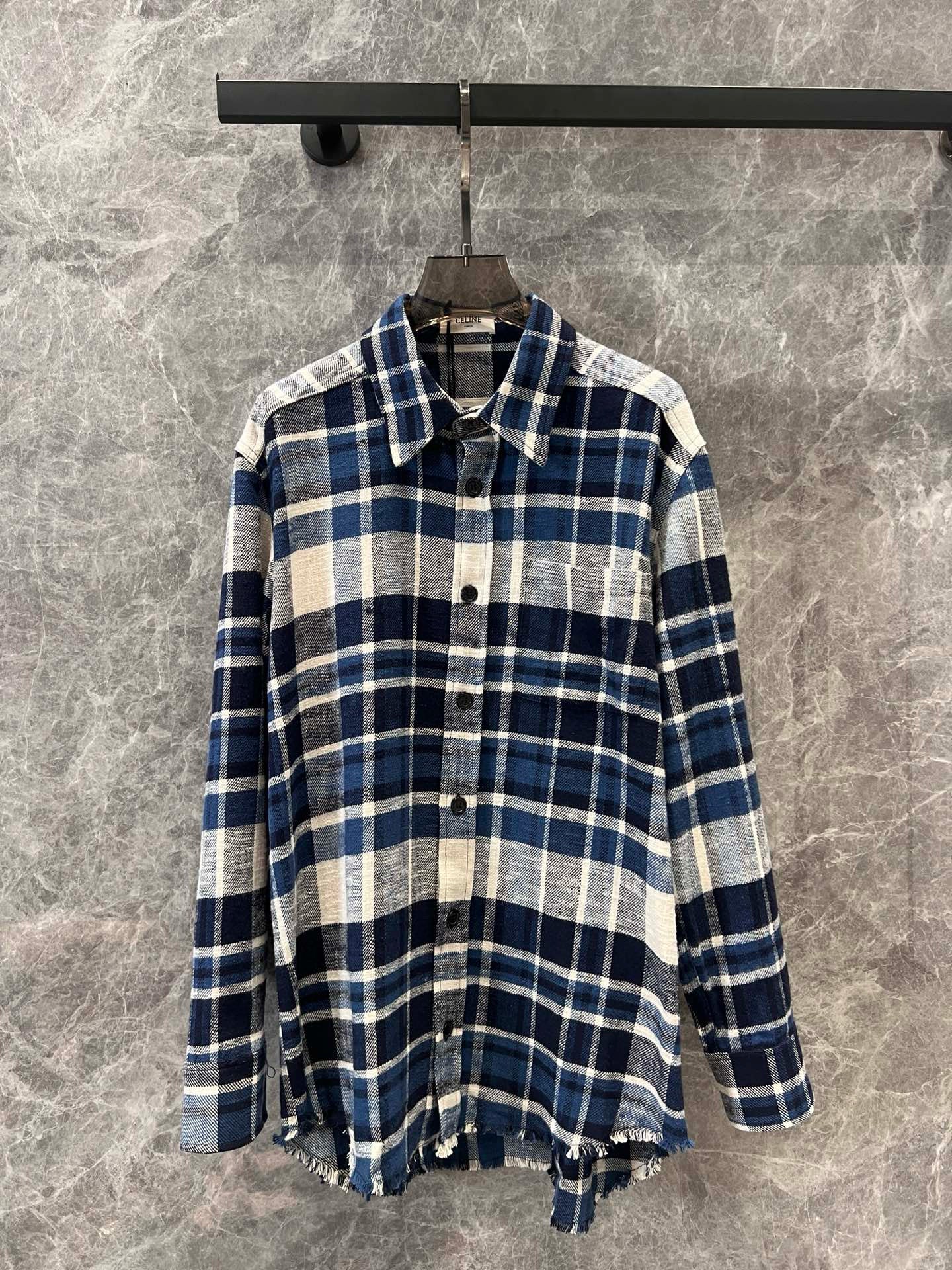 CL new plaid polo collar shirt