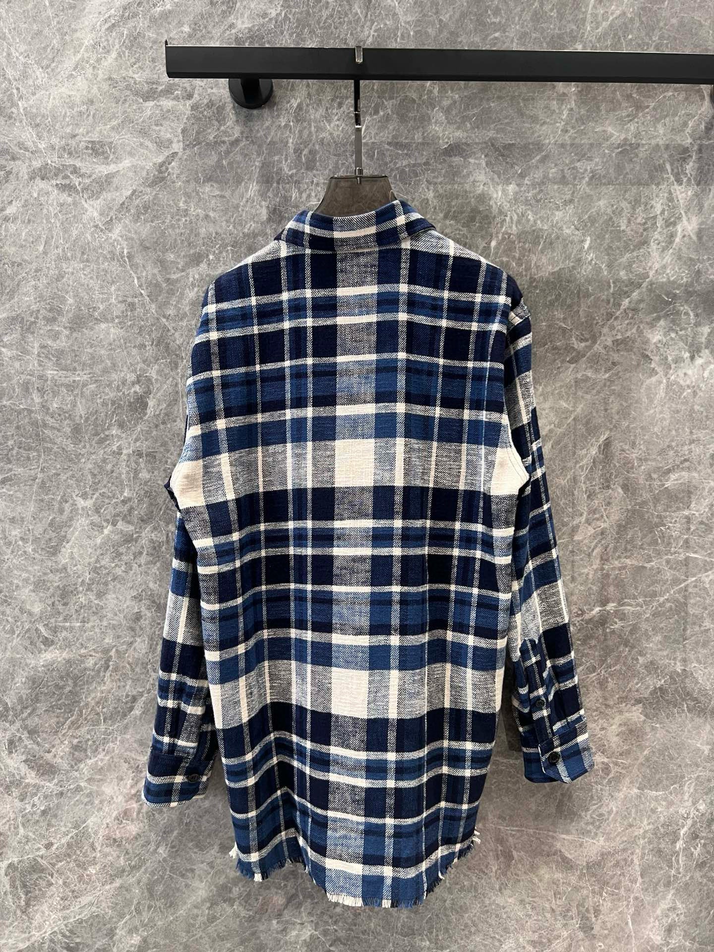 CL new plaid polo collar shirt