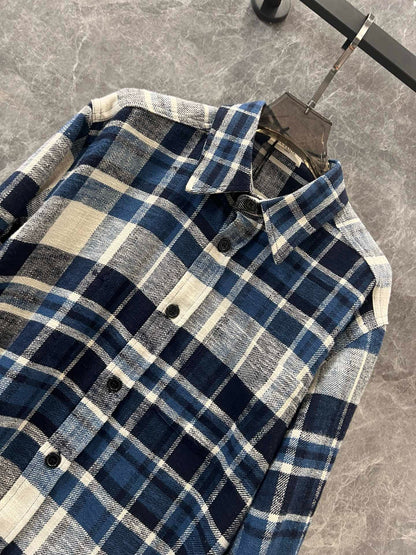 CL new plaid polo collar shirt