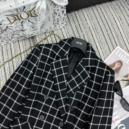 DD new check lapel suit jacket