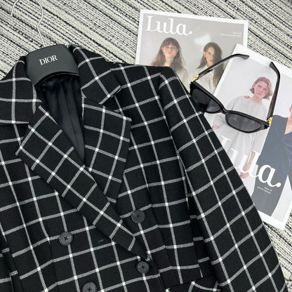 DD new check lapel suit jacket