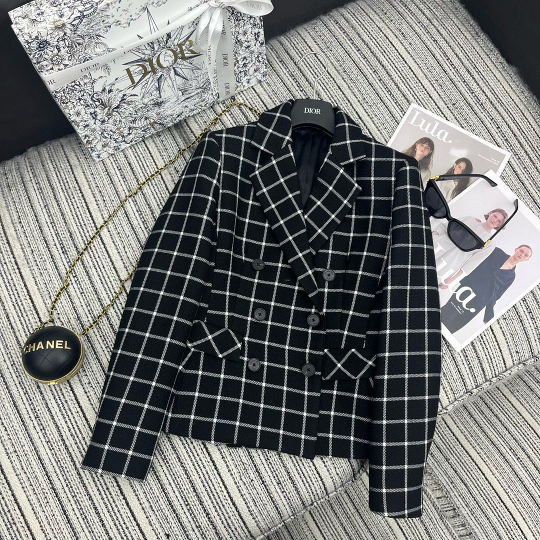 DD new check lapel suit jacket