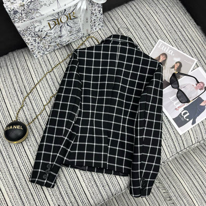 DD new check lapel suit jacket