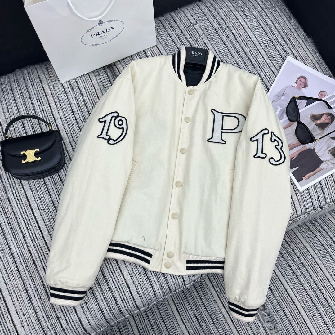 PD new 3D logo patch embroidered baseball jacket